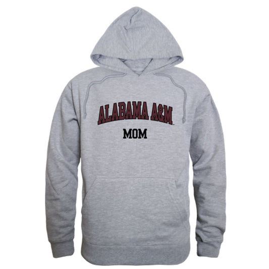 AAMU Alabama A&M University Bulldogs Mom Fleece Hoodie Sweatshirts Heather Grey-Campus-Wardrobe