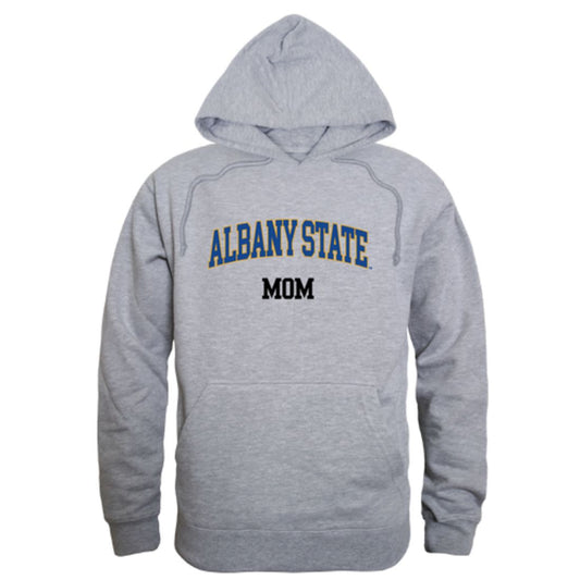 ASU Albany State University Golden Rams Mom Fleece Hoodie Sweatshirts Heather Grey-Campus-Wardrobe
