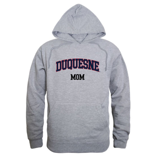 Duquesne University Dukes Mom Fleece Hoodie Sweatshirts Heather Grey-Campus-Wardrobe
