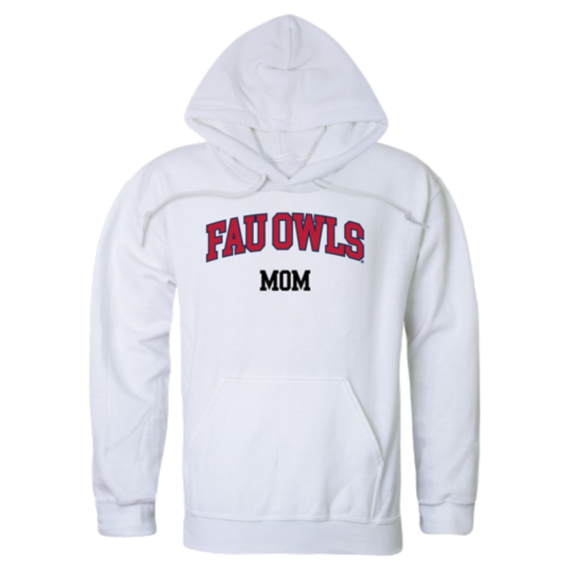 FAU Florida Atlantic University Owls Mom Fleece Hoodie Sweatshirts Heather Grey-Campus-Wardrobe