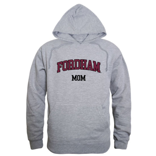 Fordham University Rams Mom Fleece Hoodie Sweatshirts Heather Grey-Campus-Wardrobe