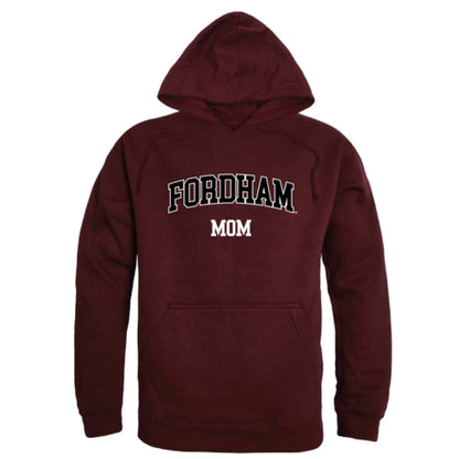 Fordham University Rams Mom Fleece Hoodie Sweatshirts Heather Grey-Campus-Wardrobe