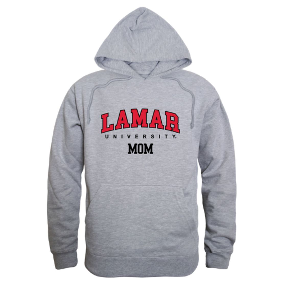 Lamar University Cardinals Mom Fleece Hoodie Sweatshirts Heather Grey-Campus-Wardrobe