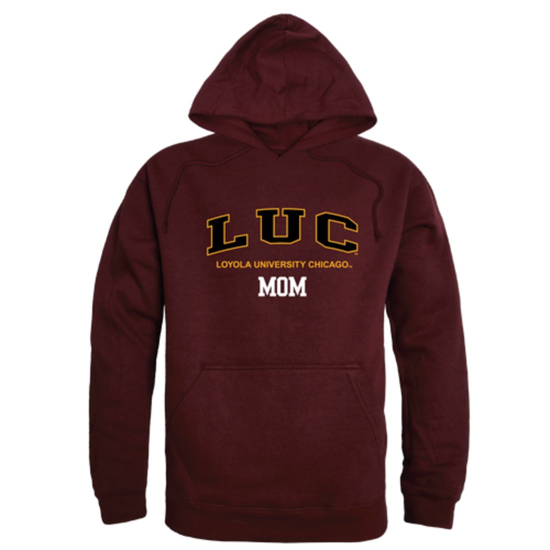 LUC Loyola University Chicago Ramblers Mom Fleece Hoodie Sweatshirts Heather Grey-Campus-Wardrobe