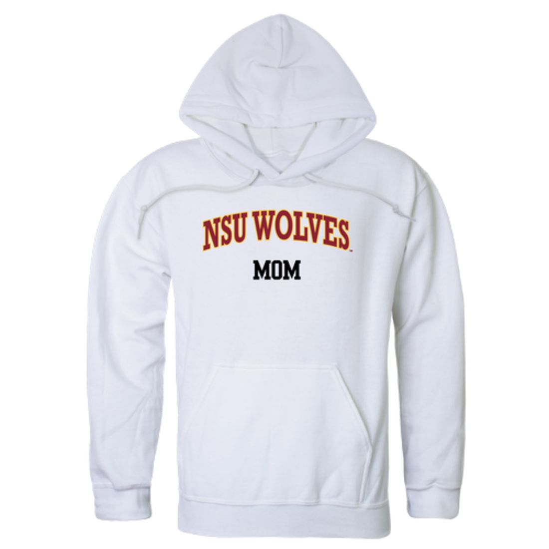 NSU Northern State University Wolves Mom Fleece Hoodie Sweatshirts Heather Grey-Campus-Wardrobe