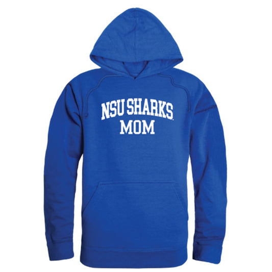Mouseover Image, NSU Nova Southeastern University Sharks Mom Fleece Hoodie Sweatshirts Heather Grey-Campus-Wardrobe