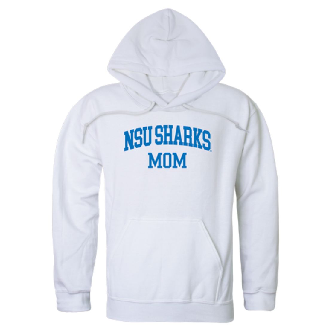 NSU Nova Southeastern University Sharks Mom Fleece Hoodie Sweatshirts Heather Grey-Campus-Wardrobe