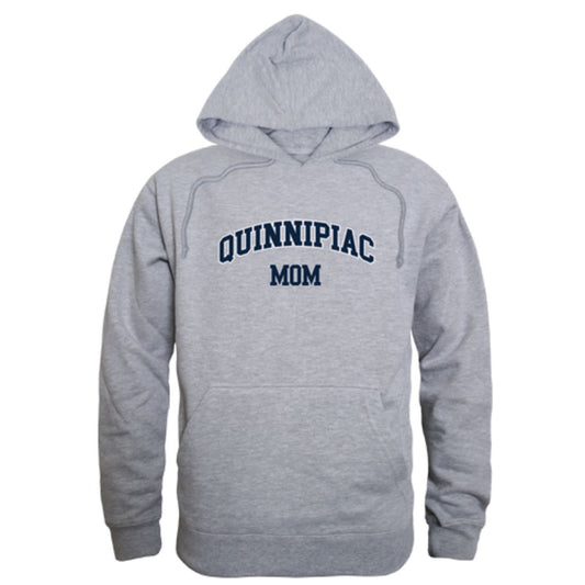 QU Quinnipiac University Bobcats Mom Fleece Hoodie Sweatshirts Heather Grey-Campus-Wardrobe