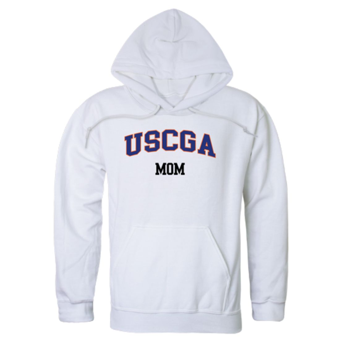 USCGA United States Coast Guard Academy Bears Mom Fleece Hoodie Sweatshirts Heather Grey-Campus-Wardrobe
