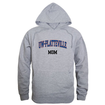 UW University of Wisconsin Platteville Pioneers Mom Fleece Hoodie Sweatshirts Heather Grey-Campus-Wardrobe