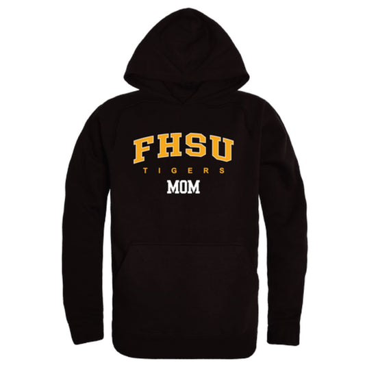 FHSU Fort Hays State University Tigers Mom Fleece Hoodie Sweatshirts Black-Campus-Wardrobe
