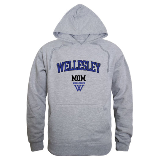 Wellesley College Blue Mom Fleece Hoodie Sweatshirts