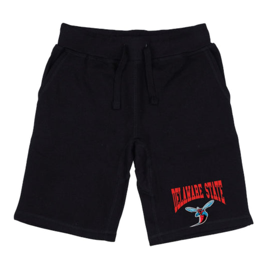 DSU Delaware State University Hornet Premium Fleece Drawstring Shorts-Campus-Wardrobe