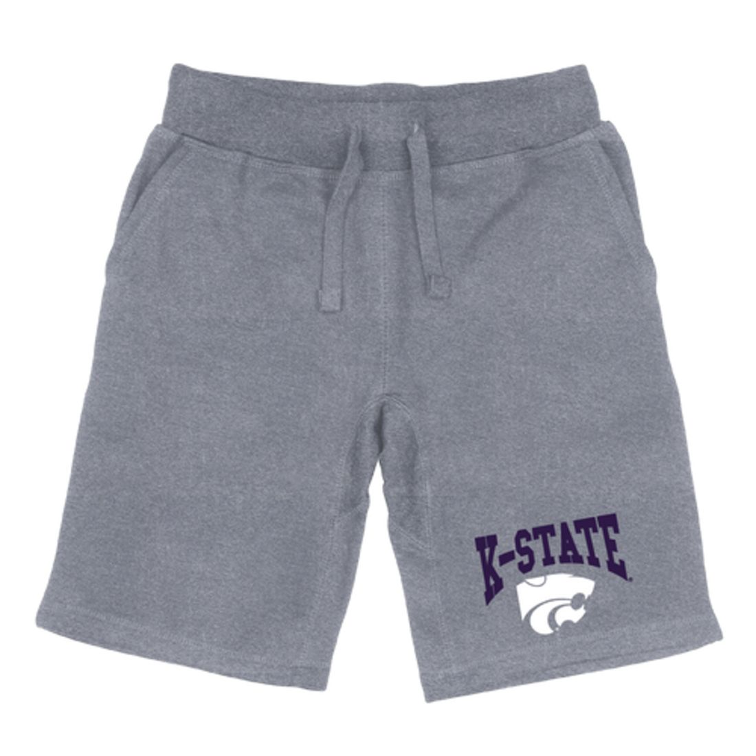 KSU Kansas State University Wildcats Premium Fleece Drawstring Shorts-Campus-Wardrobe