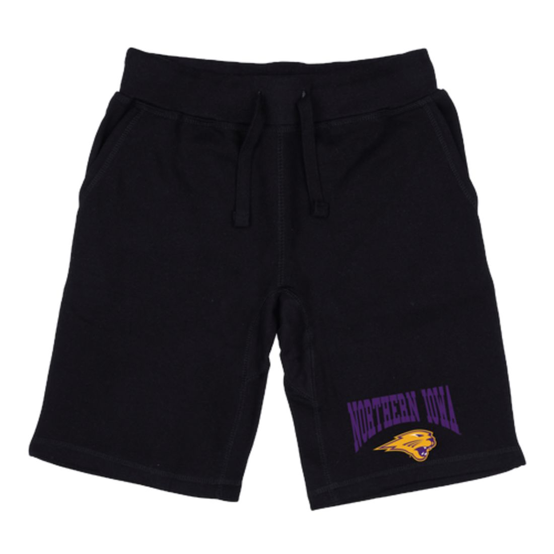University of Northern Iowa Panthers Premium Fleece Drawstring Shorts-Campus-Wardrobe