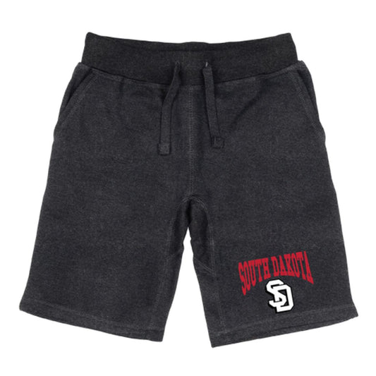 USD University of South Dakota Coyotes Premium Fleece Drawstring Shorts-Campus-Wardrobe