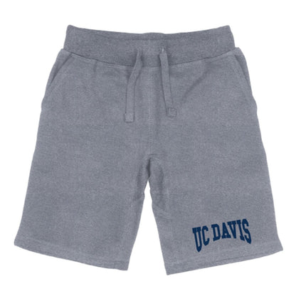 UC Davis University of California Aggies Premium Fleece Drawstring Shorts-Campus-Wardrobe