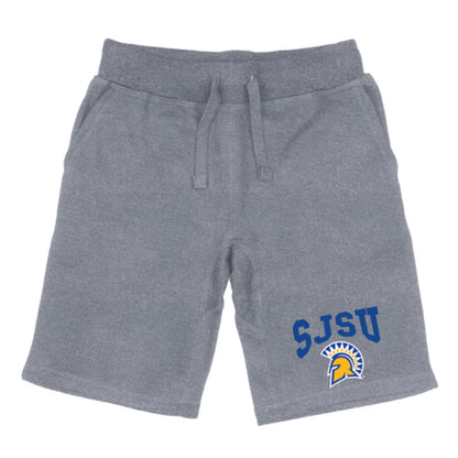 SJSU San Jose State University Spartans Premium Fleece Drawstring Shorts-Campus-Wardrobe