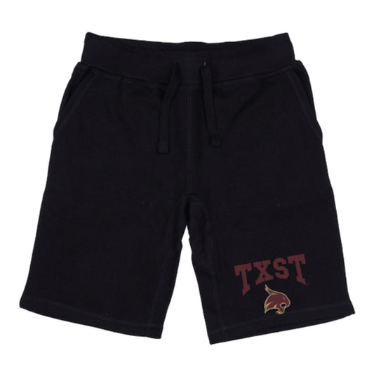 Texas State University Bobcats Premium Fleece Drawstring Shorts-Campus-Wardrobe