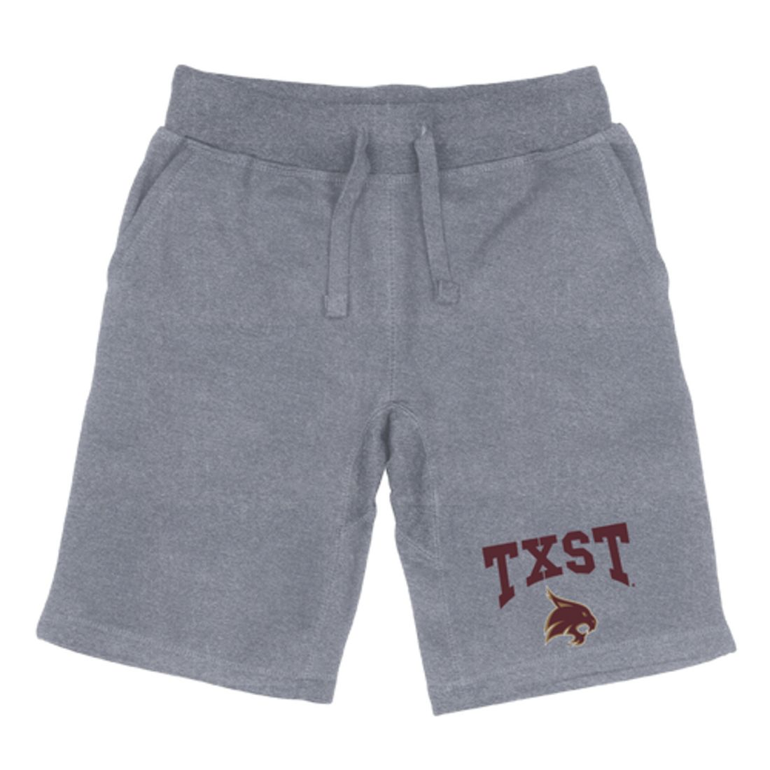 Texas State University Bobcats Premium Fleece Drawstring Shorts-Campus-Wardrobe