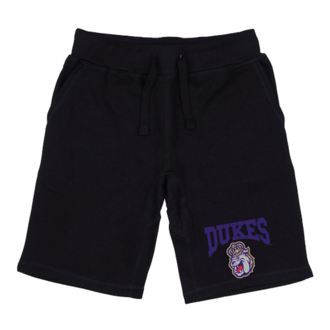 JMU James Madison University Dukes Premium Fleece Drawstring Shorts-Campus-Wardrobe