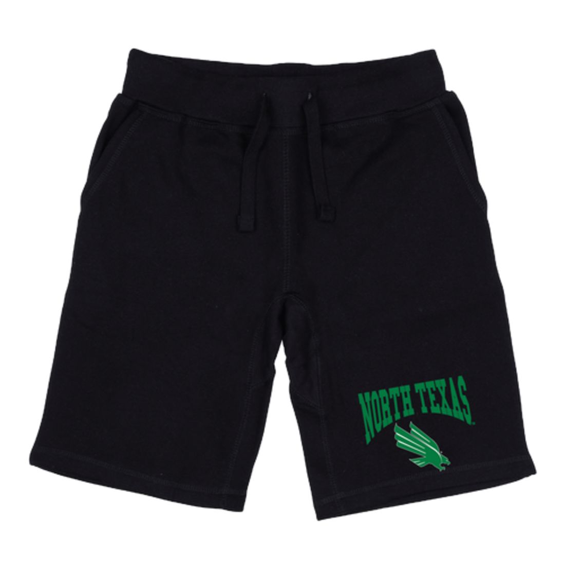 UNT University of North Texas Mean Green Premium Fleece Drawstring Shorts-Campus-Wardrobe