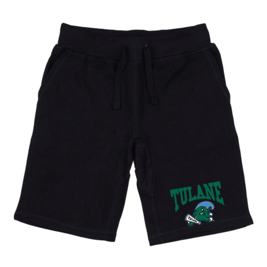 Tulane University Green Waves Premium Fleece Drawstring Shorts-Campus-Wardrobe