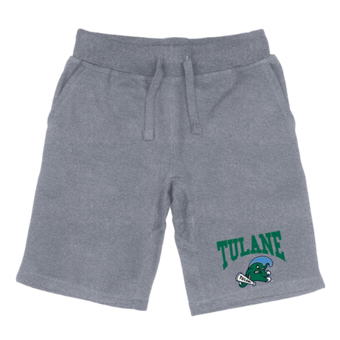 Tulane University Green Waves Premium Fleece Drawstring Shorts-Campus-Wardrobe