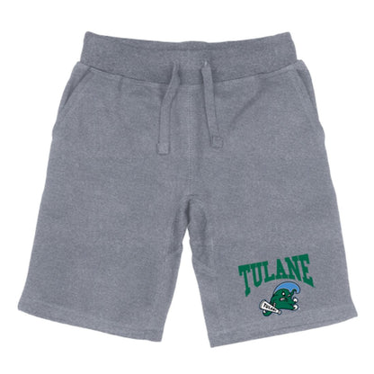 Tulane University Green Waves Premium Fleece Drawstring Shorts-Campus-Wardrobe