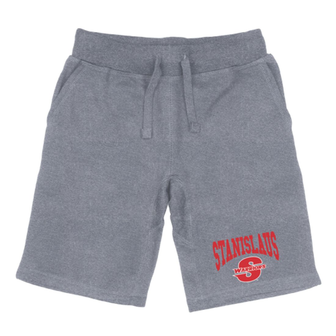 CSUSTAN California State University Stanislaus Warriors Premium Fleece Drawstring Shorts-Campus-Wardrobe