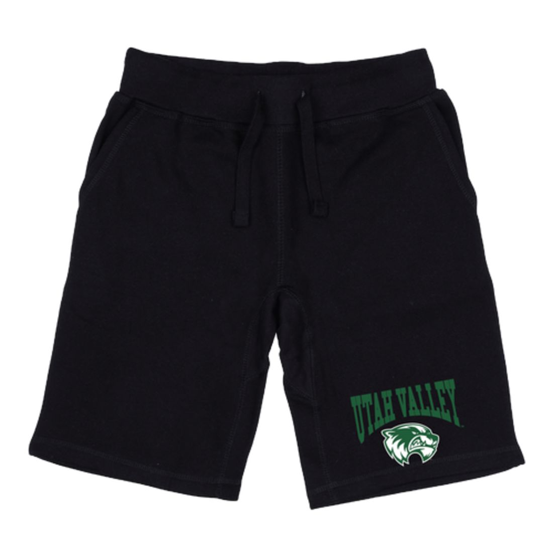 UVU Utah Valley University Wolverines Premium Fleece Drawstring Shorts-Campus-Wardrobe
