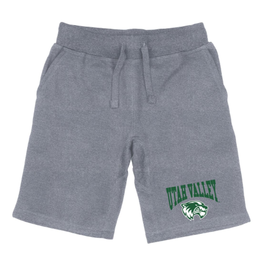 UVU Utah Valley University Wolverines Premium Fleece Drawstring Shorts-Campus-Wardrobe