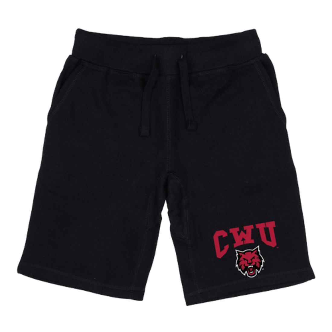 CWU Central Washington University Wildcats Premium Fleece Drawstring Shorts-Campus-Wardrobe