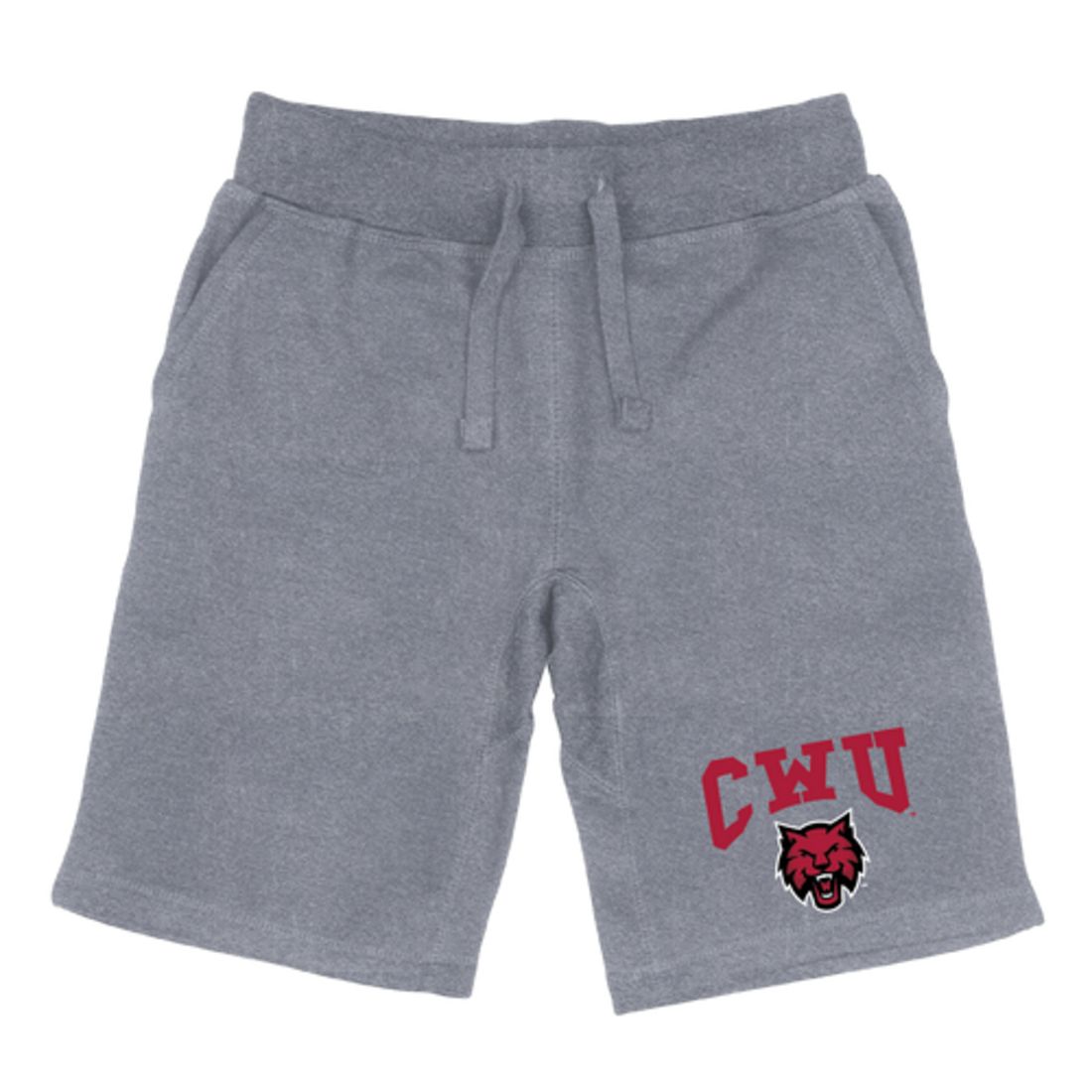 CWU Central Washington University Wildcats Premium Fleece Drawstring Shorts-Campus-Wardrobe