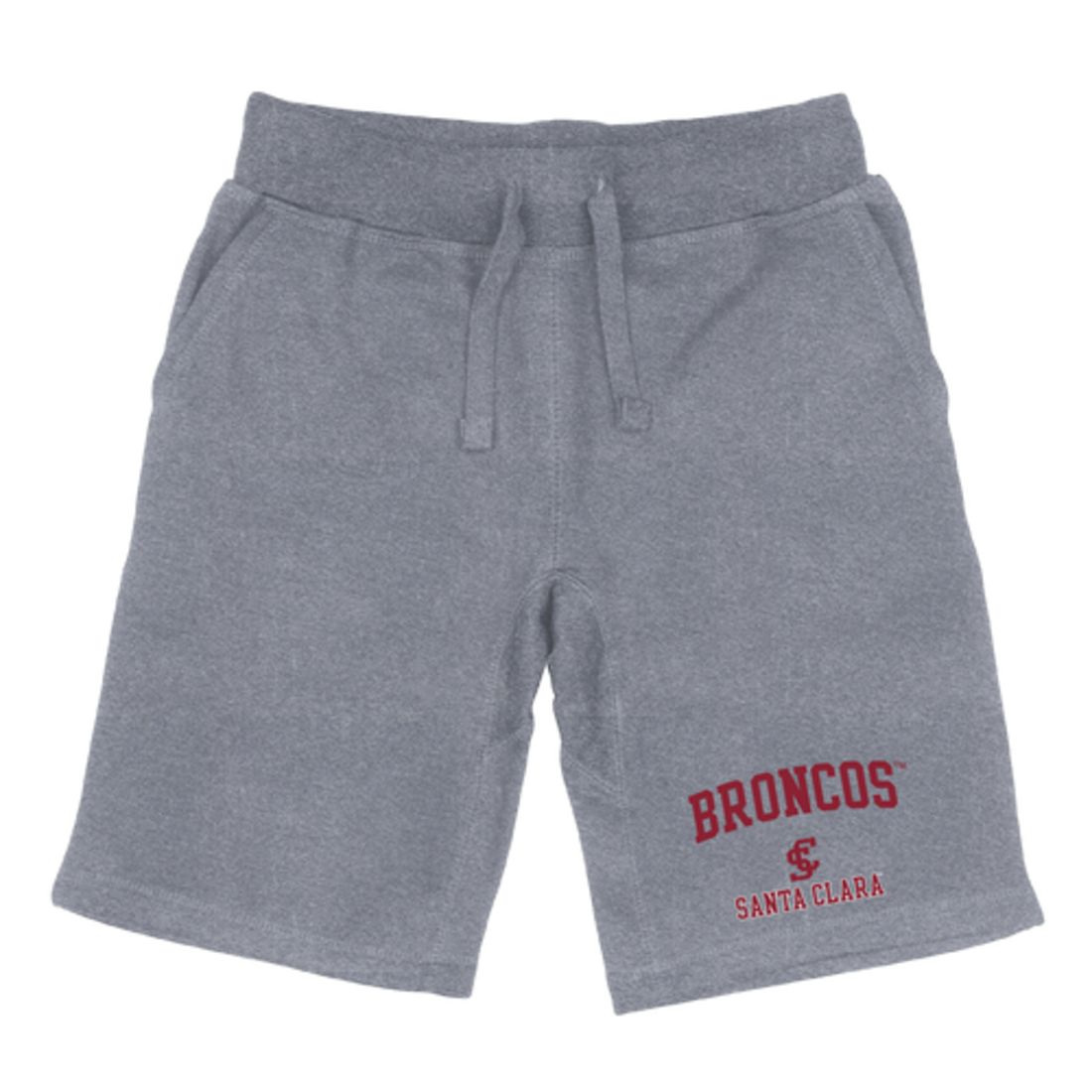 SCU Santa Clara University Broncos Premium Fleece Drawstring Shorts-Campus-Wardrobe