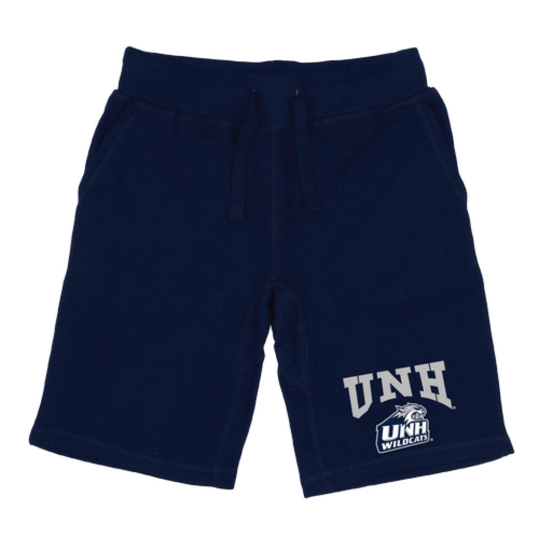 UNH University of New Hampshire Wildcats Premium Fleece Drawstring Shorts-Campus-Wardrobe