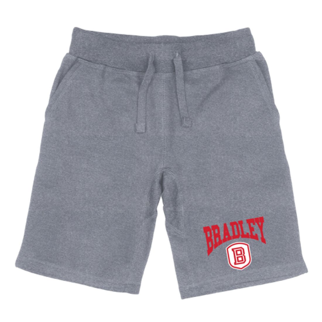 Bradley University Braves Premium Fleece Drawstring Shorts-Campus-Wardrobe