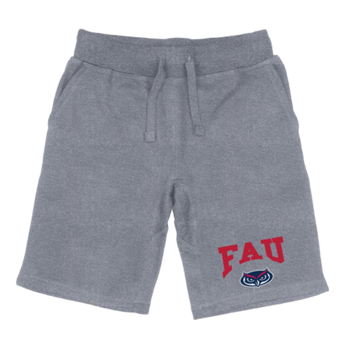 FAU Florida Atlantic University Owls Premium Fleece Drawstring Shorts-Campus-Wardrobe