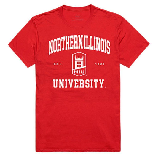 NIU Northern Illinois University Huskies NCAA Seal Tee T-Shirt Red-Campus-Wardrobe
