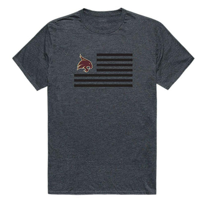 Texas State University Boko the Bobcat NCAA Flag Tee T-Shirt-Campus-Wardrobe