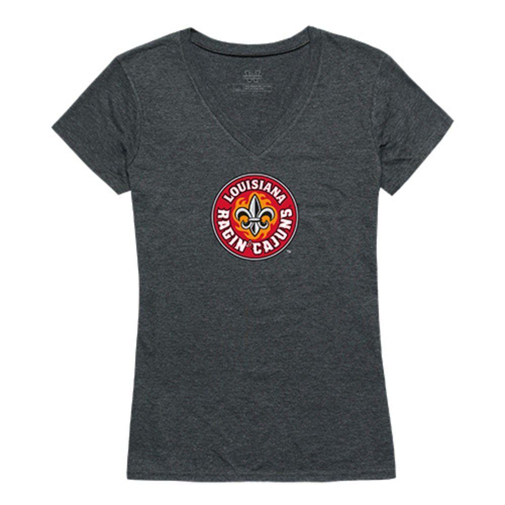 University of Louisiana at Lafayette Ragin Cajuns NCAA Womens Cinder Tee T-Shirt-Campus-Wardrobe