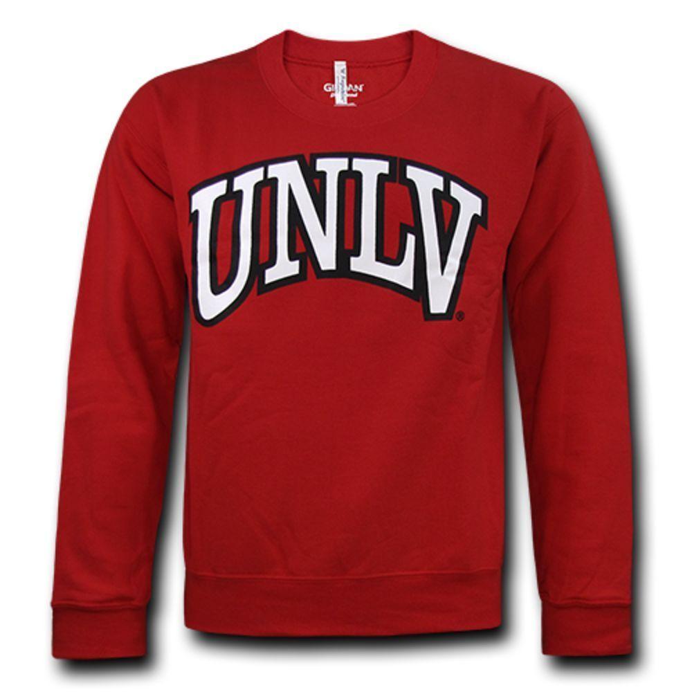 UNLV University of Nevada Las Vegas Rebels NCAA College Crewneck Pullover Sweater Sweatshirt Red-Campus-Wardrobe