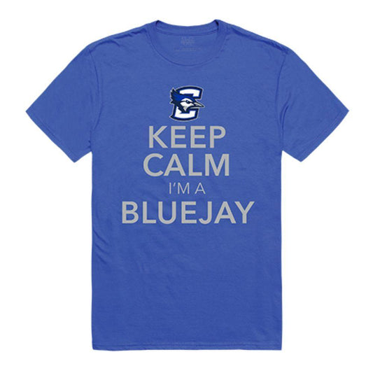 Creighton University Bluejays NCAA Keep Calm Tee T-Shirt Royal-Campus-Wardrobe