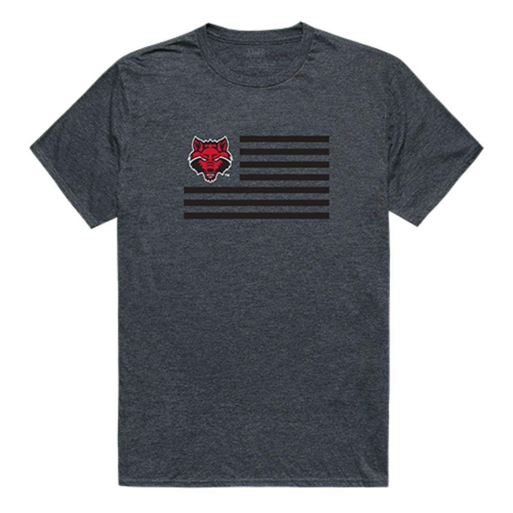 Arkansas State University Red Wolves NCAA Flag Tee T-Shirt-Campus-Wardrobe