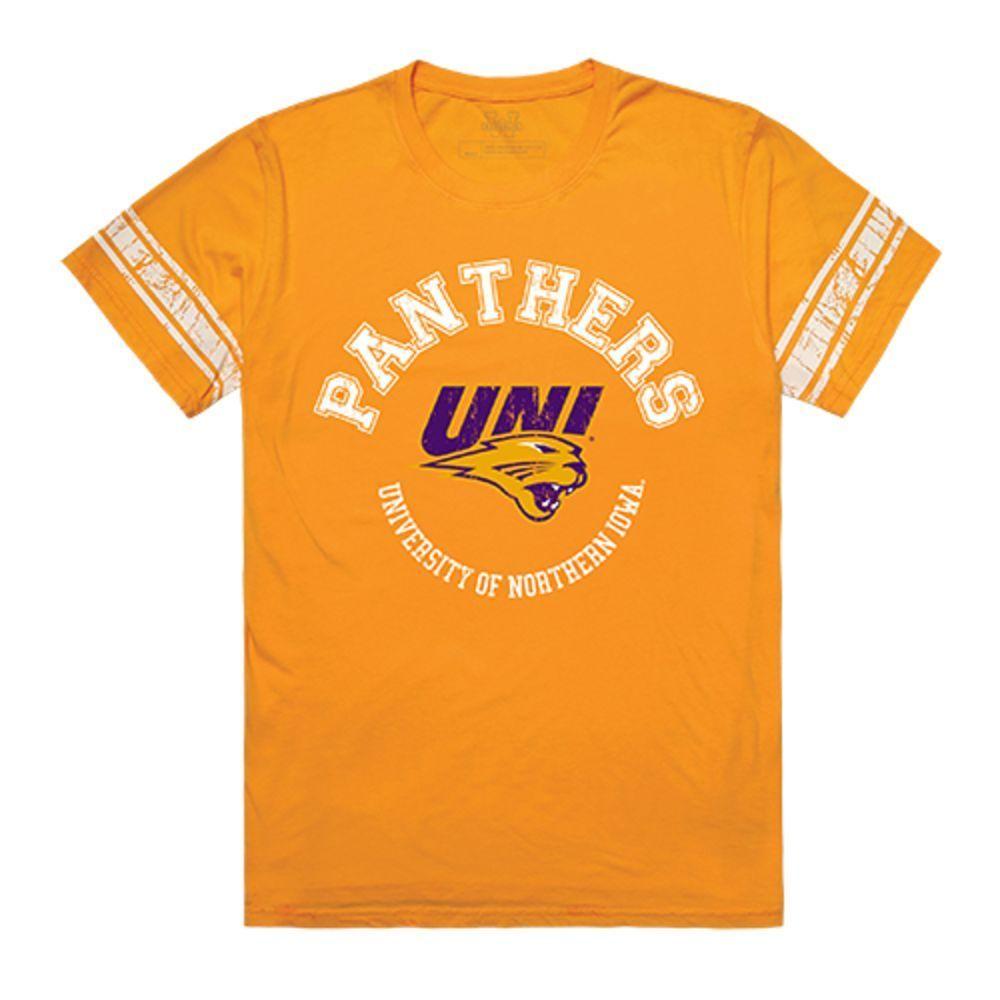 University of Northen Iowa Panthers NCAA Men's Football Tee T-Shirt Gold-Campus-Wardrobe