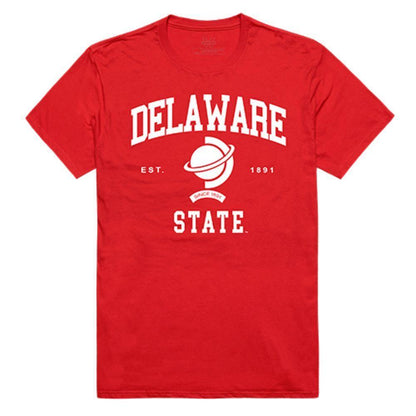 Delaware State University Hornet NCAA Seal Tee T-Shirt Red-Campus-Wardrobe