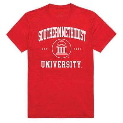 Southern Methodist University Mustangs NCAA Seal Tee T-Shirt Red-Campus-Wardrobe