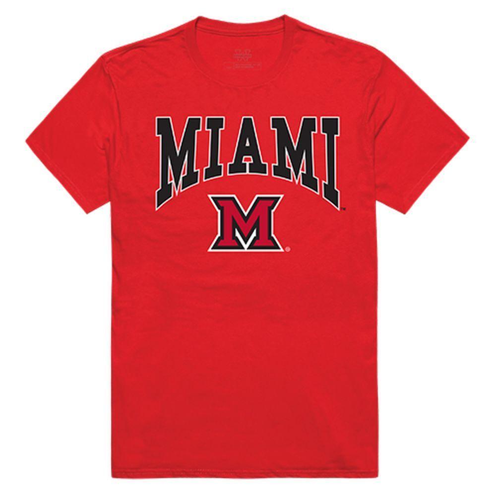 Miami University RedHawks NCAA Athletic Tee T-Shirt Red-Campus-Wardrobe