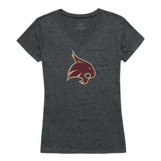Texas State University Boko the Bobcat NCAA Women's Cinder Tee T-Shirt-Campus-Wardrobe