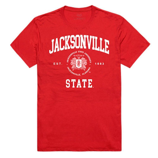Jacksonville State University Gamecocks NCAA Seal Tee T-Shirt Red-Campus-Wardrobe